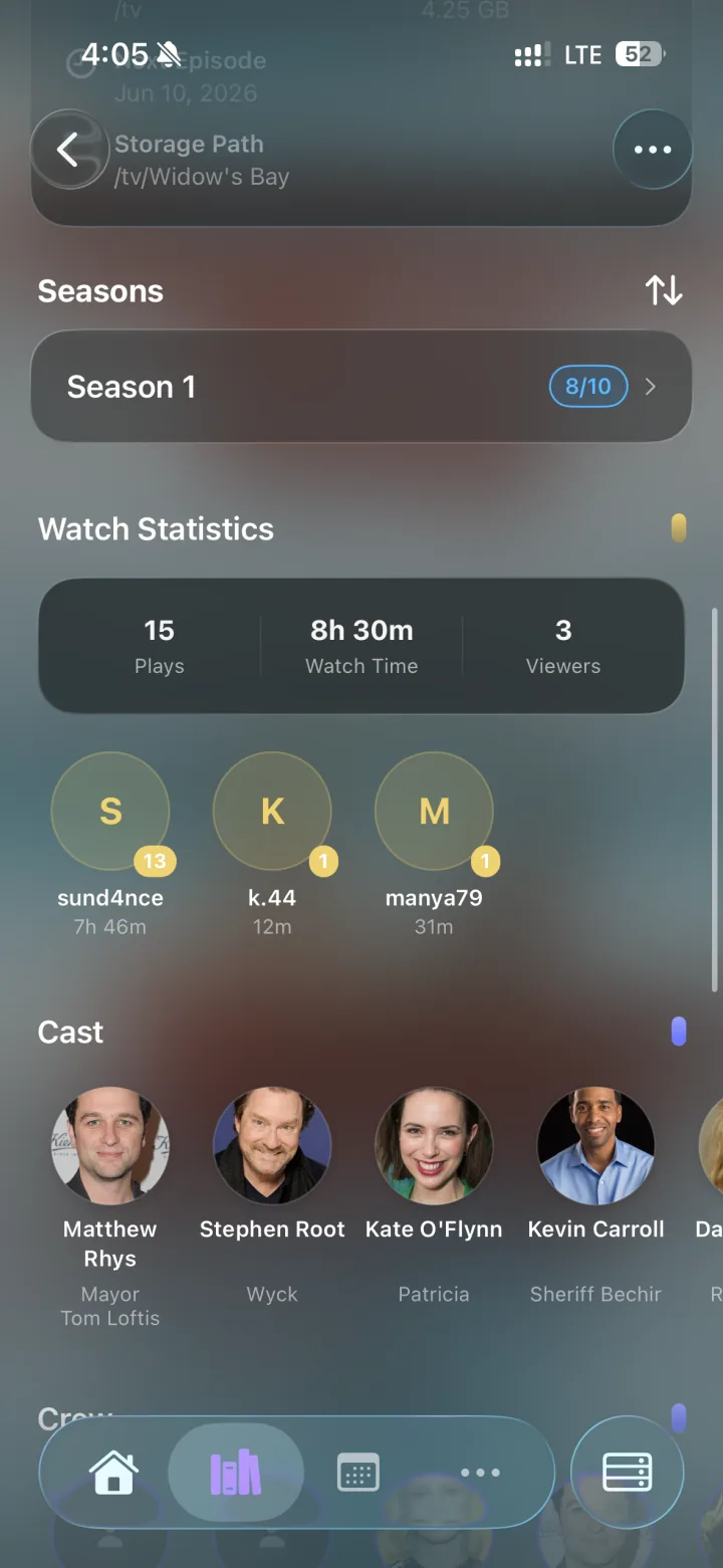 Helmarr self-hosted stack view with service data combined in one cohesive interface.